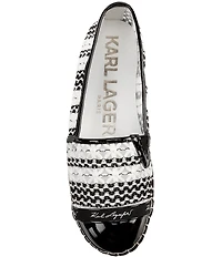 KARL LAGERFELD PARIS Milicent Woven Espadrille Flat Loafers