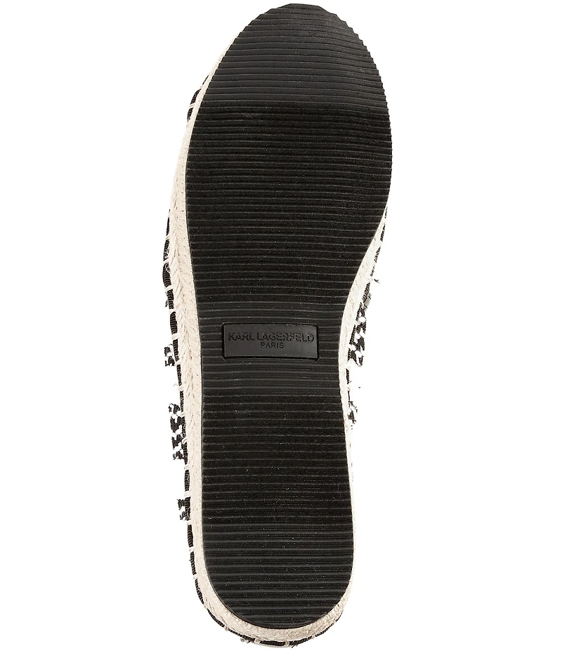 KARL LAGERFELD PARIS Milicent Woven Espadrille Flat Loafers