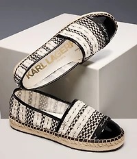 KARL LAGERFELD PARIS Milicent Woven Espadrille Flat Loafers