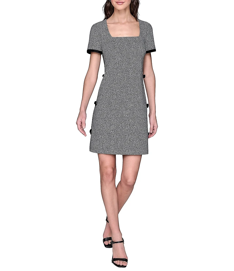 KARL LAGERFELD PARIS Millennium Short Sleeve A-line Dress