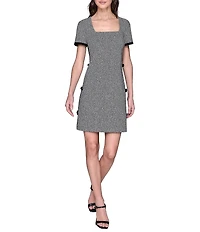 KARL LAGERFELD PARIS Millennium Short Sleeve A-line Dress