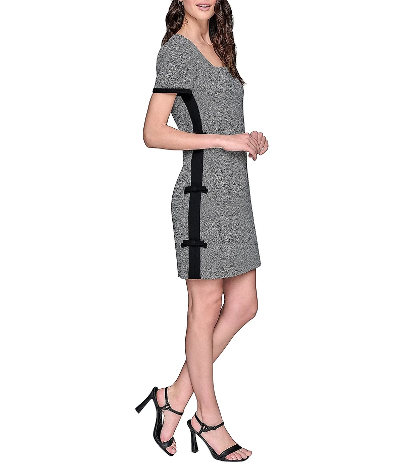 KARL LAGERFELD PARIS Millennium Short Sleeve A-line Dress