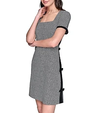 KARL LAGERFELD PARIS Millennium Short Sleeve A-line Dress