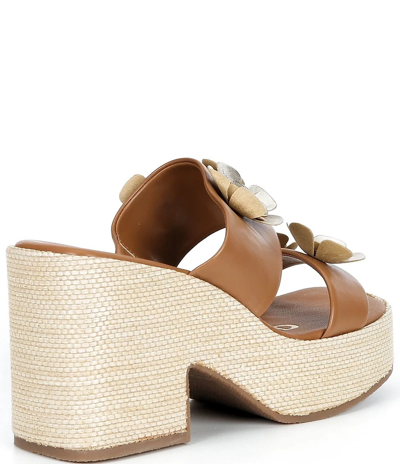 KARL LAGERFELD PARIS Moracco Double Banded Raffia Wedge Sandals