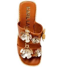 KARL LAGERFELD PARIS Moracco Double Banded Raffia Wedge Sandals