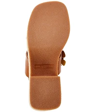KARL LAGERFELD PARIS Moracco Double Banded Raffia Wedge Sandals