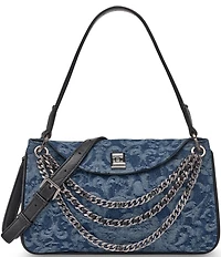 KARL LAGERFELD PARIS Nadine Denim Shoulder Bag