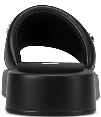 KARL LAGERFELD PARIS Opal Macaron Charms Platform Wedge Slide Sandals