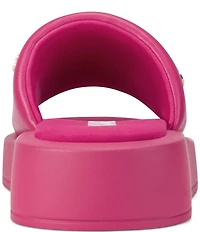 KARL LAGERFELD PARIS Opal Macaron Charms Platform Wedge Slide Sandals