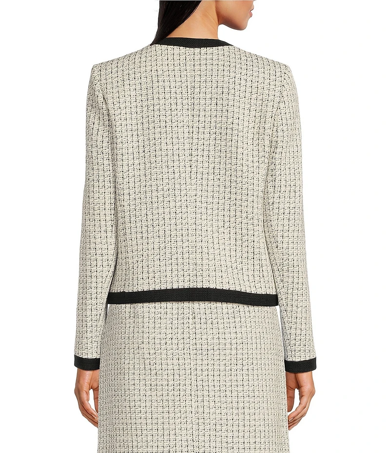 KARL LAGERFELD PARIS Open Long Sleeve Framed Jacket