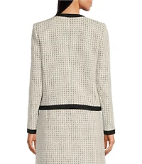 KARL LAGERFELD PARIS Open Long Sleeve Framed Jacket