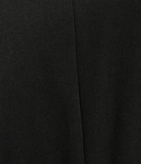 Karl Lagerfeld Paris Pearl Neck Short Sleeve Scuba Crepe Dress