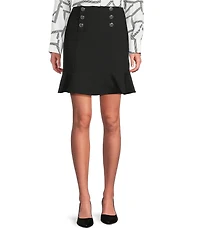KARL LAGERFELD PARIS Peplum A-Line Skirt