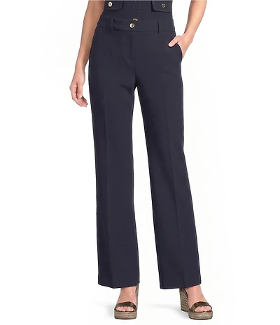 KARL LAGERFELD PARIS Polish Suiting Flat Front Wide Leg Coordinating Pants