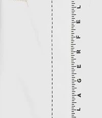 KARL LAGERFELD PARIS Poplin Woven Tape Measure Point Collar Short Sleeve Shirt