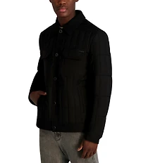 Karl Lagerfeld Paris Quilted Shirt Jacket