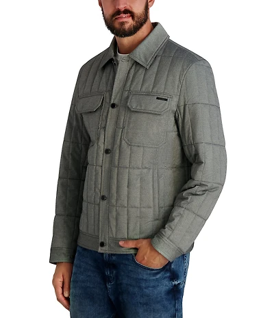 Karl Lagerfeld Paris Quilted Shirt Jacket