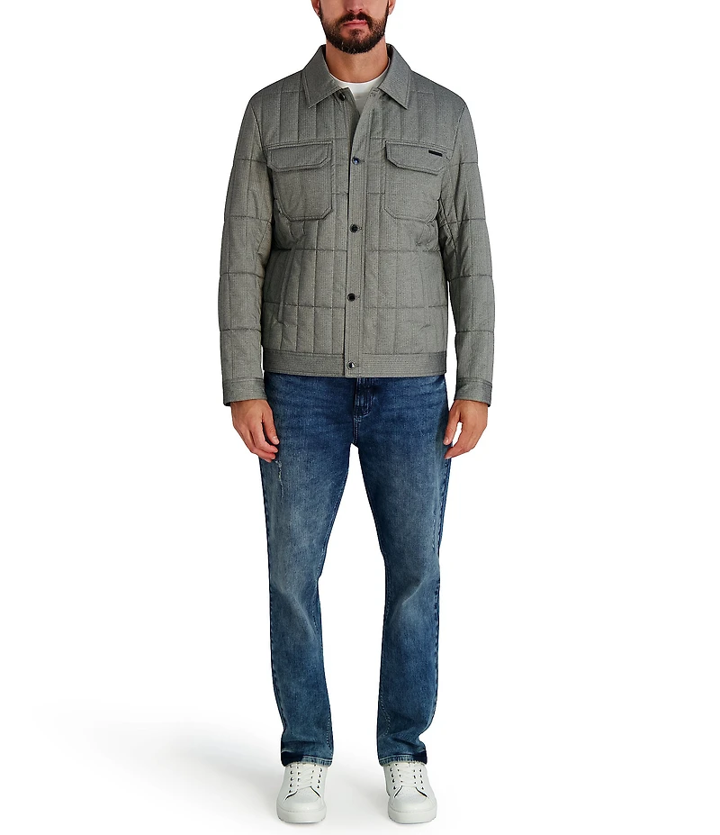 Karl Lagerfeld Paris Quilted Shirt Jacket