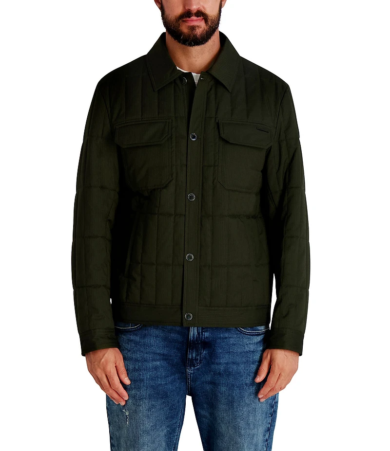 Karl Lagerfeld Paris Quilted Shirt Jacket