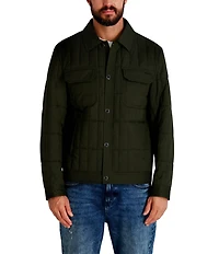 Karl Lagerfeld Paris Quilted Shirt Jacket