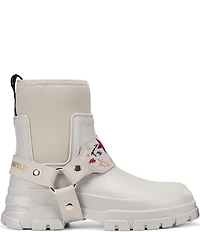 KARL LAGERFELD PARIS Ranelle Rubber Harness Rain Boots
