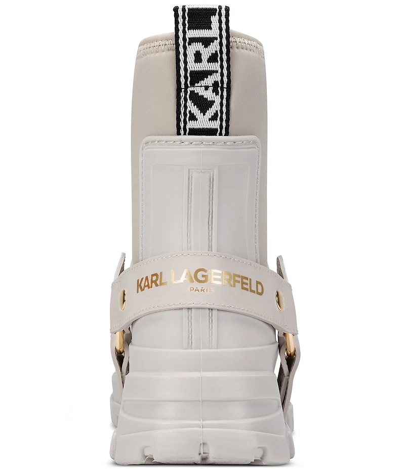 KARL LAGERFELD PARIS Ranelle Rubber Harness Rain Boots
