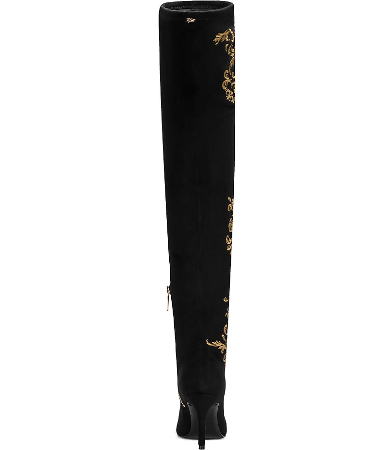 KARL LAGERFELD PARIS Rhodri Rococo Stretch Over The Knee Stiletto Boots