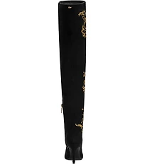 KARL LAGERFELD PARIS Rhodri Rococo Stretch Over The Knee Stiletto Boots