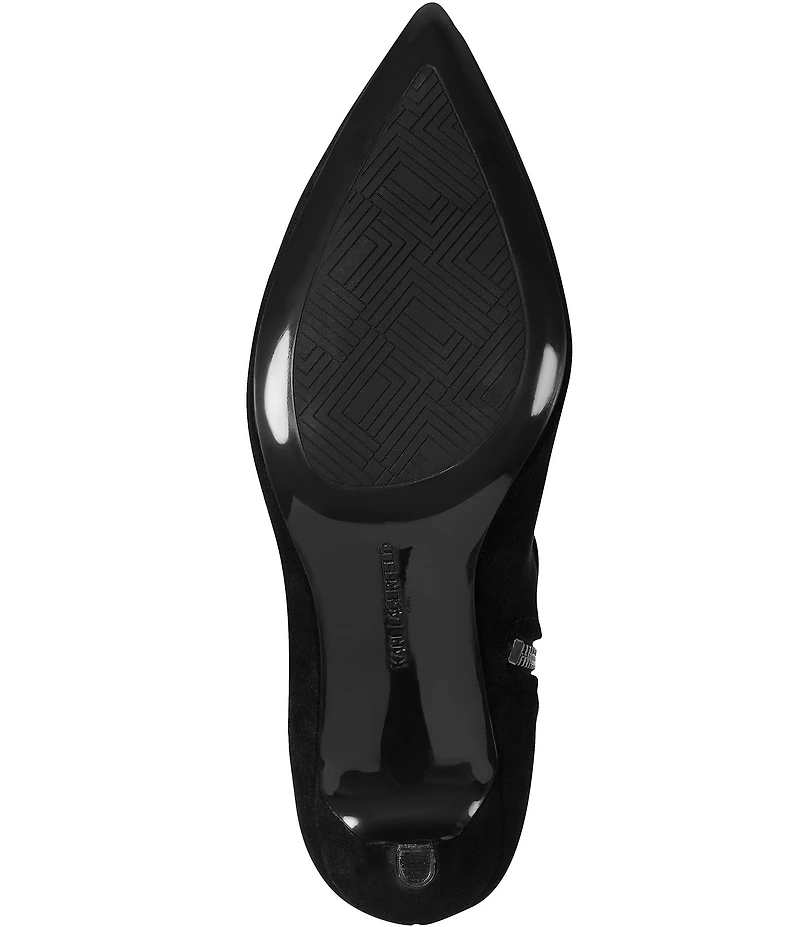 KARL LAGERFELD PARIS Rhodri Rococo Stretch Over The Knee Stiletto Boots