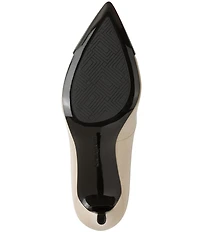 KARL LAGERFELD PARIS Rialta Patent Contrast Patent Leather High Heel Pumps