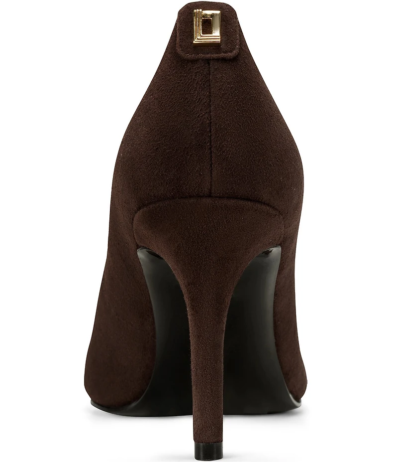 KARL LAGERFELD PARIS Rialta Suede and Patent Toe High Heel Pumps