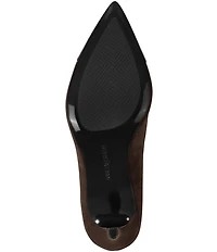 KARL LAGERFELD PARIS Rialta Suede and Patent Toe High Heel Pumps