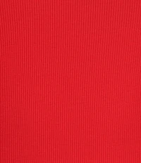 KARL LAGERFELD PARIS Rib Knit V-Neck Short Sleeve Top