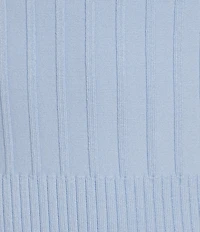 KARL LAGERFELD PARIS Ribbed Knit Crew Neck Short Sleeve Sweater