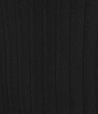 KARL LAGERFELD PARIS Ribbed Knit Crew Neck Short Sleeve Sweater Top