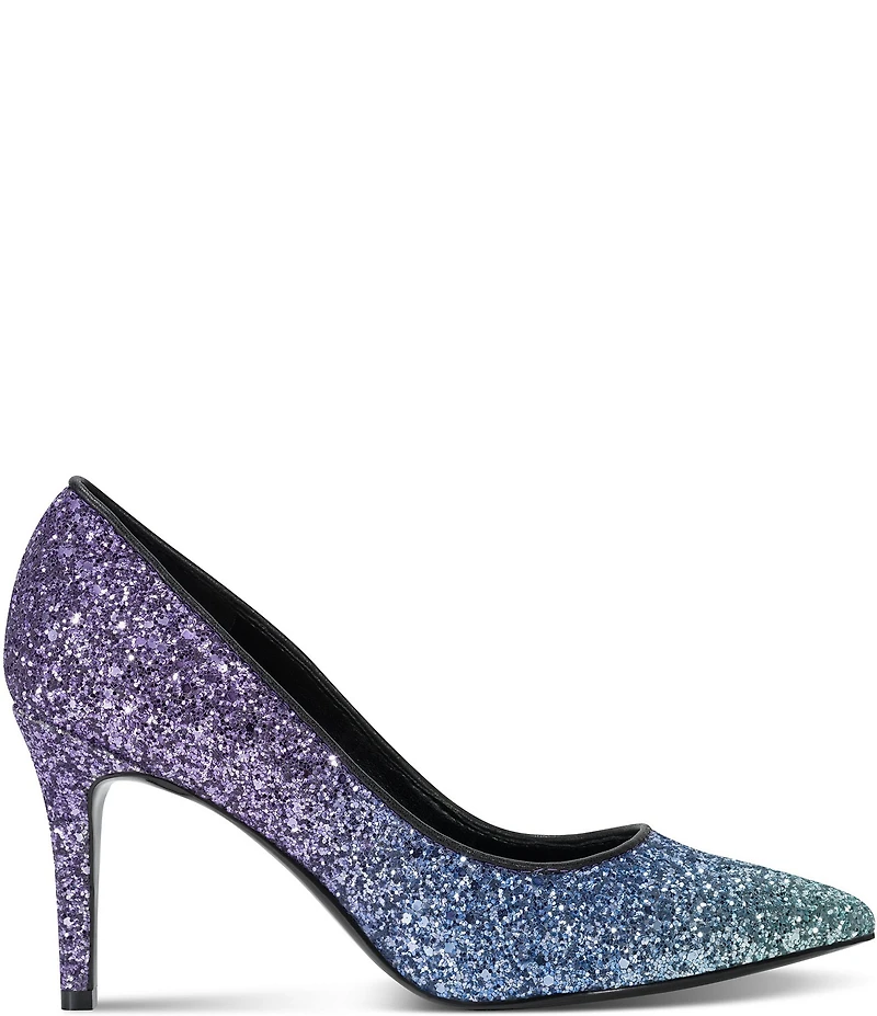 KARL LAGERFELD PARIS Royale Glitter High Heel Pumps