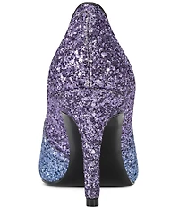 KARL LAGERFELD PARIS Royale Glitter High Heel Pumps
