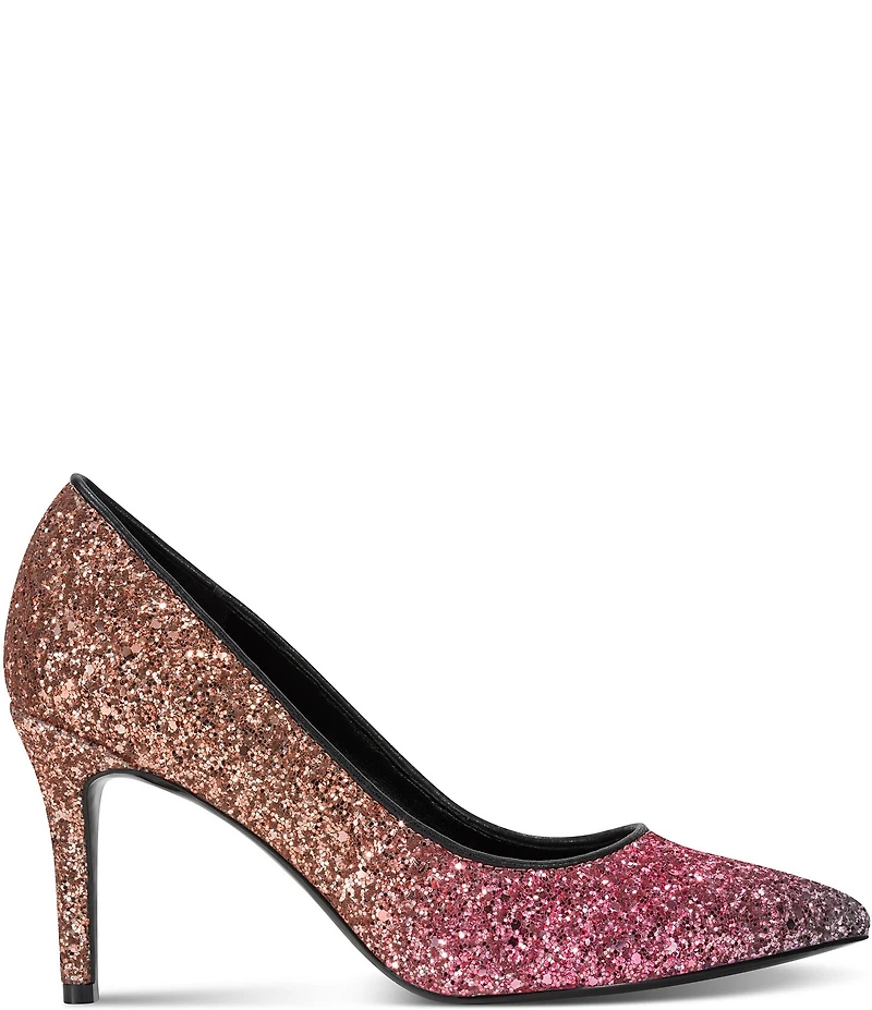 KARL LAGERFELD PARIS Royale Glitter High Heel Pumps