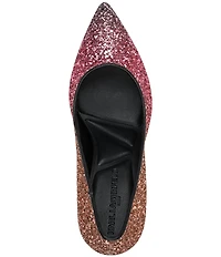 KARL LAGERFELD PARIS Royale Glitter High Heel Pumps