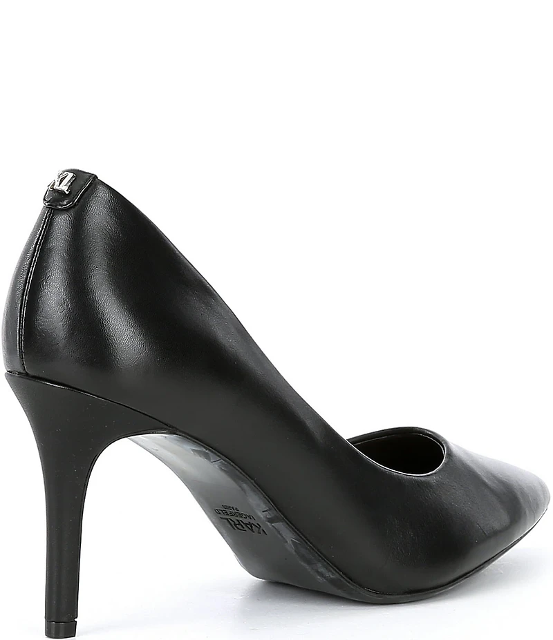 KARL LAGERFELD PARIS Royale Leather Stiletto Pumps