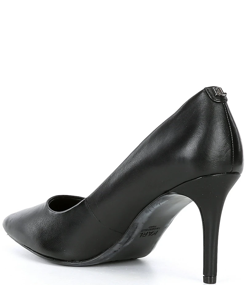 KARL LAGERFELD PARIS Royale Leather Stiletto Pumps