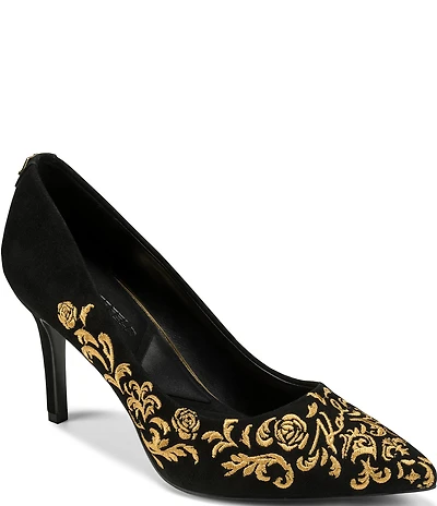KARL LAGERFELD PARIS Royale Rococo Suede Pumps