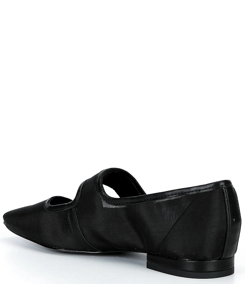 KARL LAGERFELD PARIS Sabelle Mesh Pearl Buckle Mary Jane Ballet Flats
