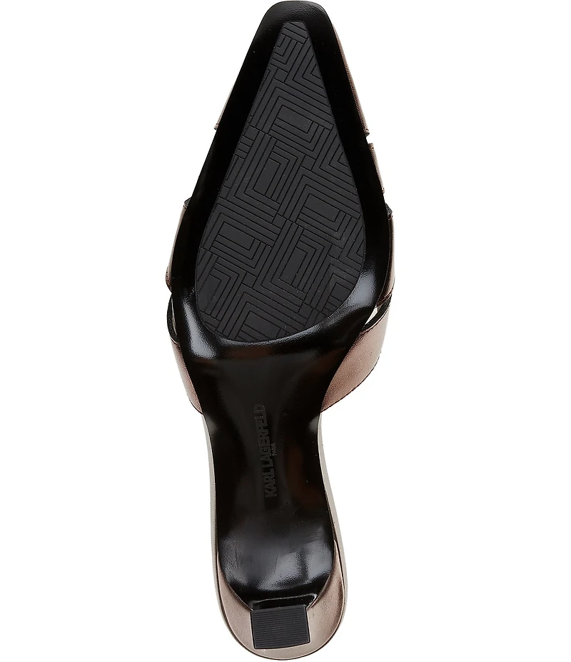 KARL LAGERFELD PARIS Salge Floral Pointed Kitten Heel Pumps