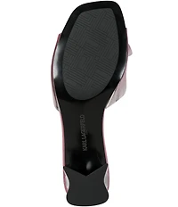 KARL LAGERFELD PARIS Sandreea Metallic Ombre Floral Dress Slide Sandals