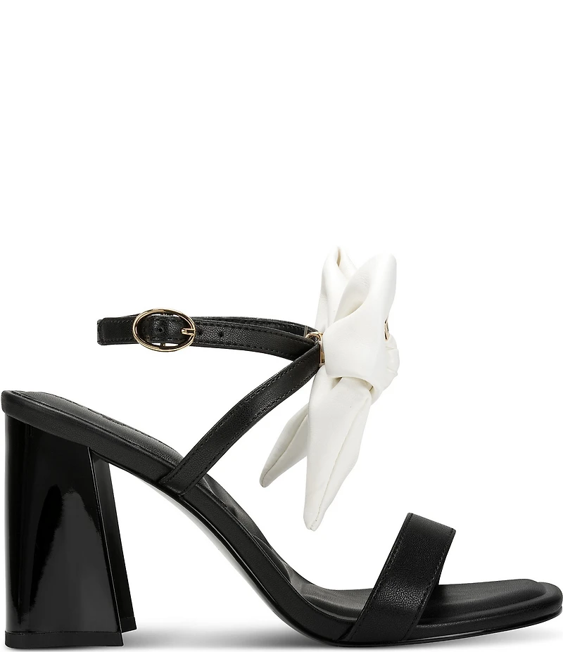 KARL LAGERFELD PARIS Sashira Bow Ankle Wrap Dress Sandals