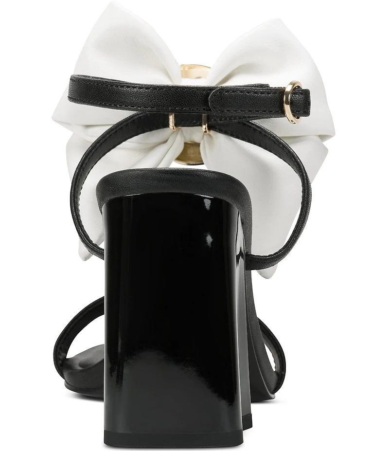 KARL LAGERFELD PARIS Sashira Bow Ankle Wrap Dress Sandals