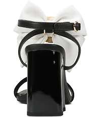 KARL LAGERFELD PARIS Sashira Bow Ankle Wrap Dress Sandals