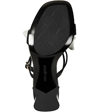 KARL LAGERFELD PARIS Sashira Bow Ankle Wrap Dress Sandals