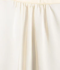 KARL LAGERFELD PARIS Satin Crepe V-Neck Short Sleeve Blouse